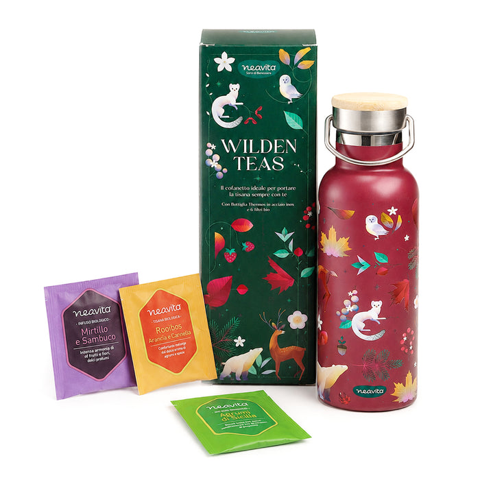 Set "Wilden Teas" Bottiglia Thermos + 6 filtri BIO