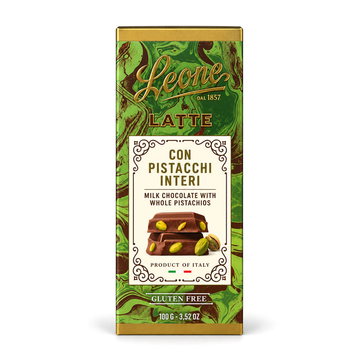 Tavolette al Latte con pistacchi interi 100g