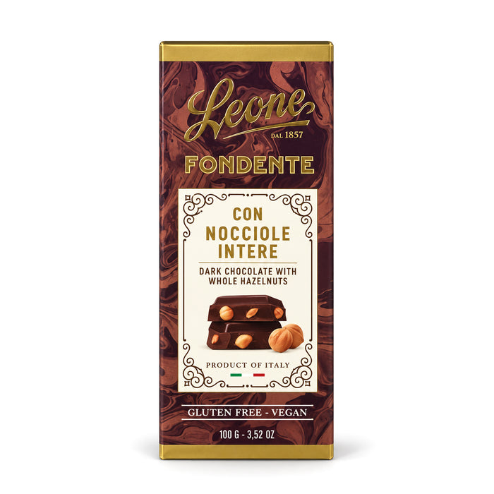 Tavolette Fondente con nocciole intere 100g