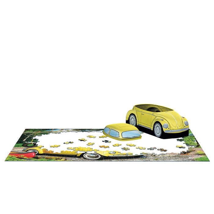Volkswagen Beetle Giallo con Puzzle 550pz