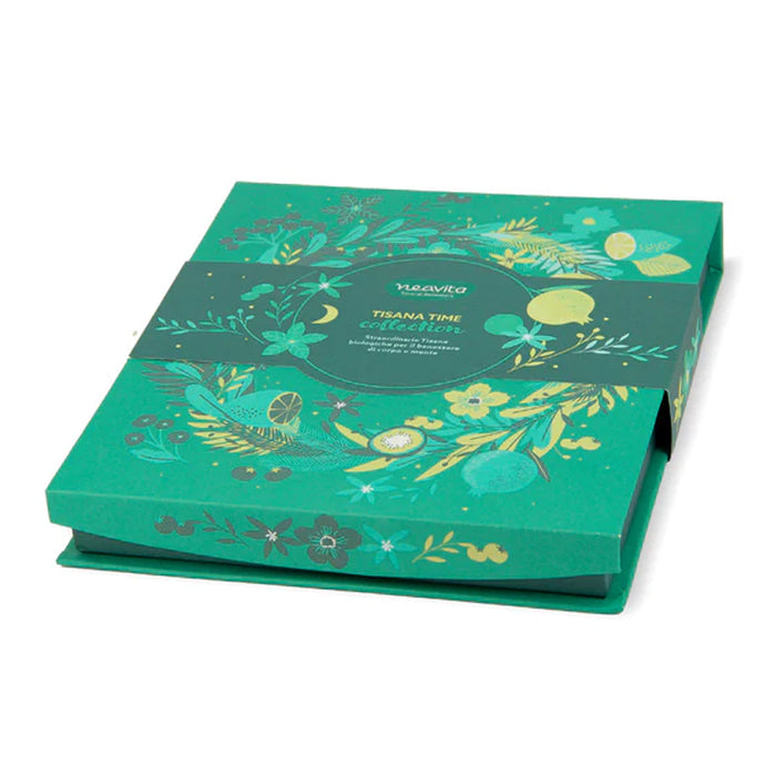 Cofanetto quadrato verde "Tisana Time Collection" 27 filtri