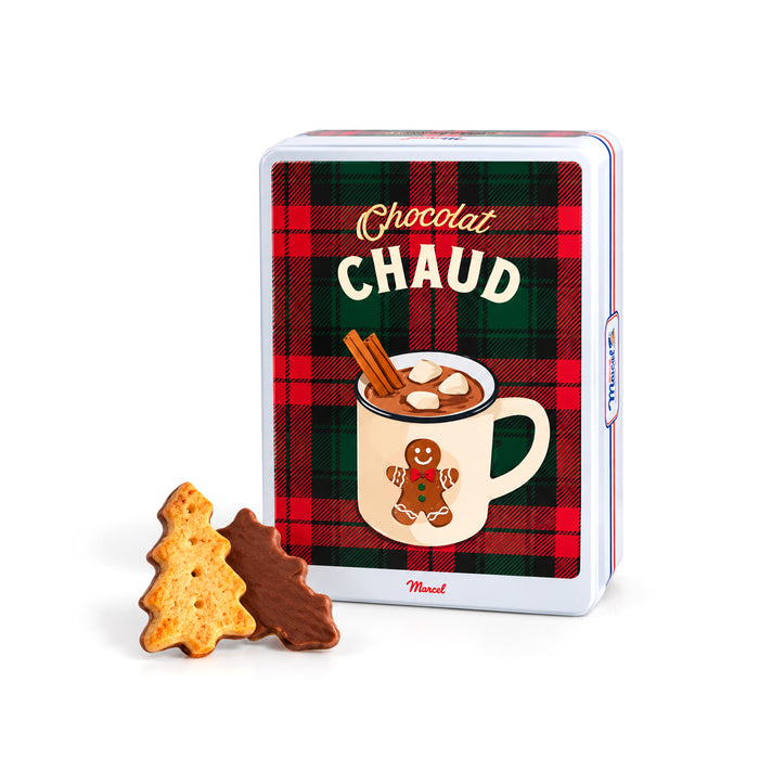 Scatolina "Chocolat Chaud" con Biscottini natalizi 45g