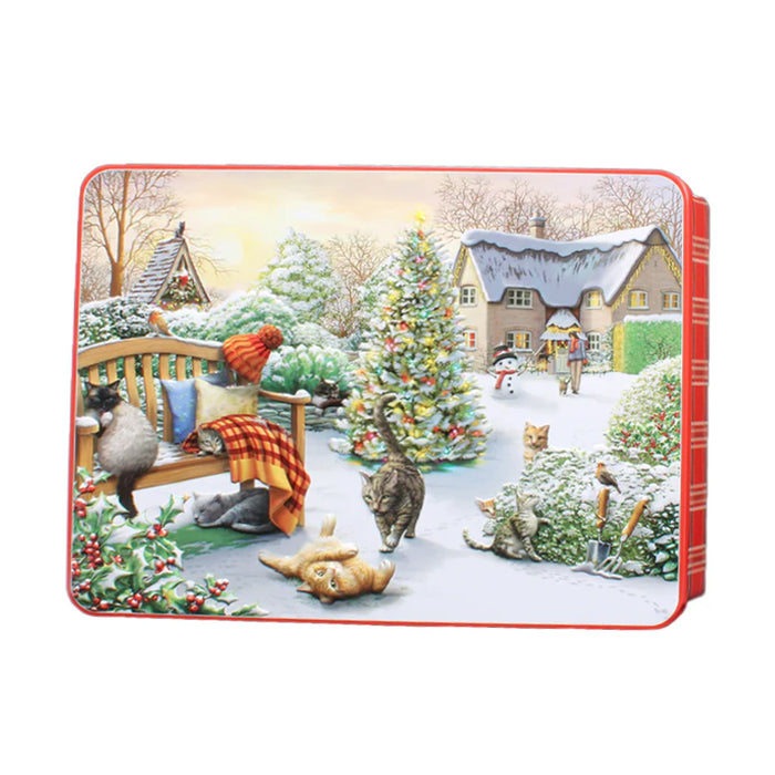 Scatola "Christmas Cat Garden" con Biscotti inglesi 300g