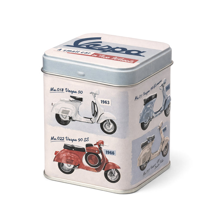 Scatola “Vespa, a small car on two wheels” con caramelle al limone