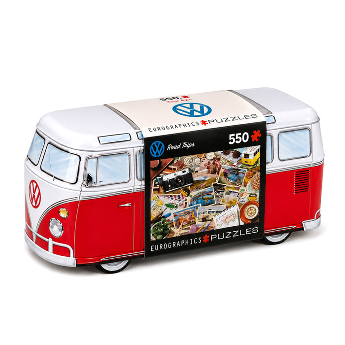 VW Bulli Rosso con Puzzle 550pz