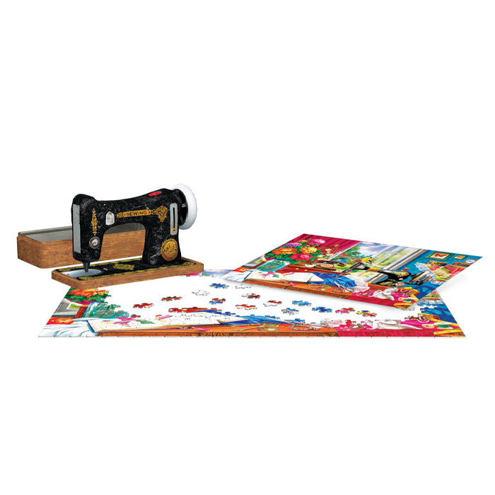 Macchina da cucire in latta con Puzzle 550pz