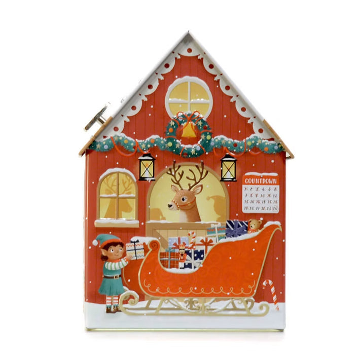 Scatola musicale "Santa's Workshop" con Cioccolatini