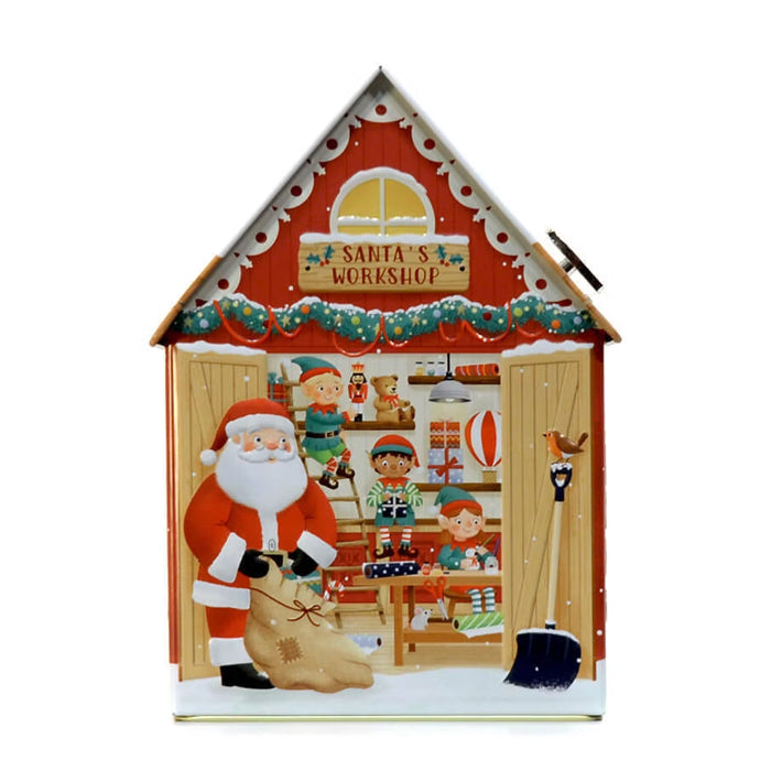 Scatola musicale "Santa's Workshop" con Cioccolatini