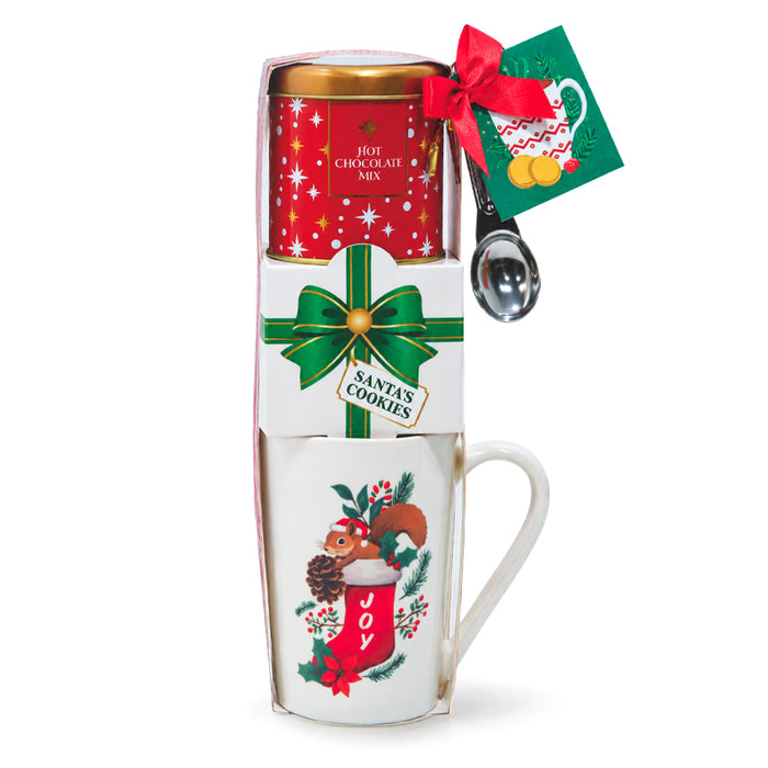 Set Tazza “Joy” con Biscotti e Cioccolata Calda