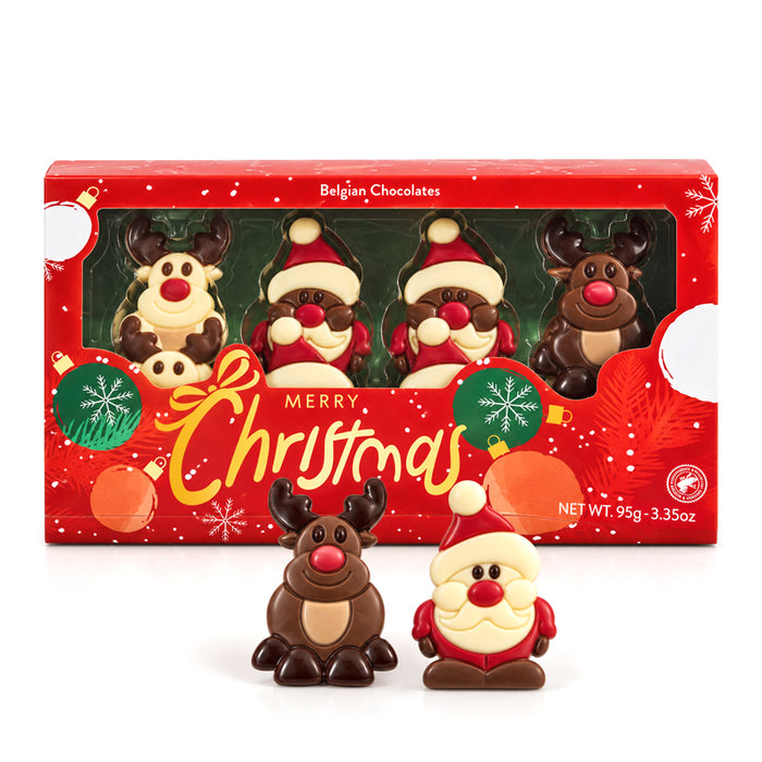 Soggetti Natalizi di cioccolato 95g (Babbi e Renne)