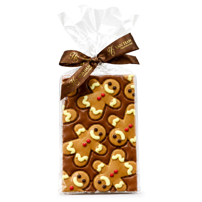 Milk tablet decorated with 'Gingerbread Man' 150g
