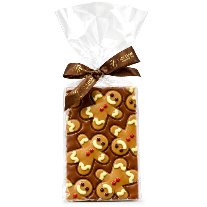 Milk tablet decorated with 'Gingerbread Man' 150g