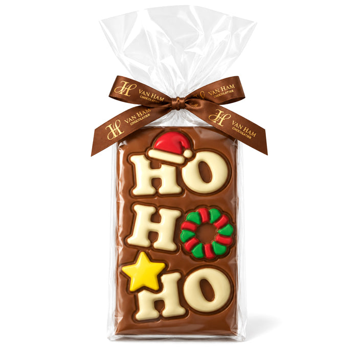 Tavoletta al latte decorata "Ho Ho Ho" 150g