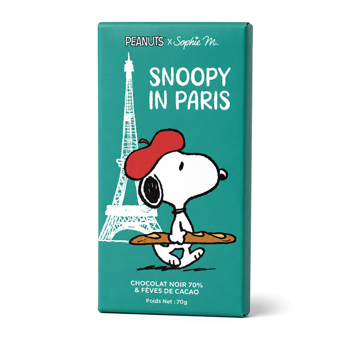 Tavoletta "Snoopy" Fondente con Fave di cacao 70g