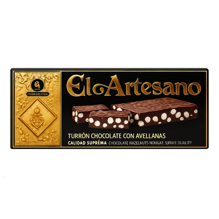 Torrone al Cioccolato puro con Nocciole 200g