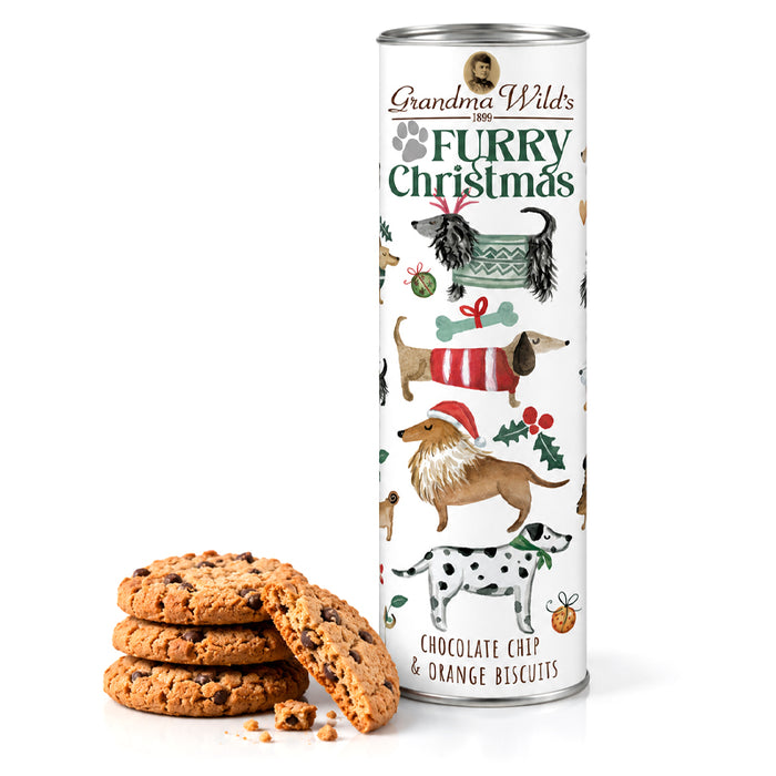 Maxi Tubo "Merry Bau" con Biscotti Arancia e Cioccolato 200g