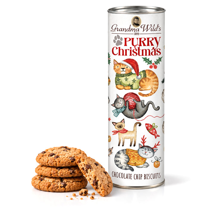 Maxi Tubo "Merry Miao" con biscotti al cioccolato 200g