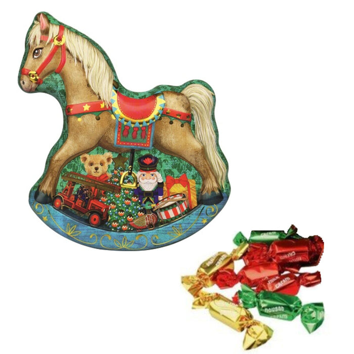 Cavallo a Dondolo con Cioccolatini 129g (azzurro)