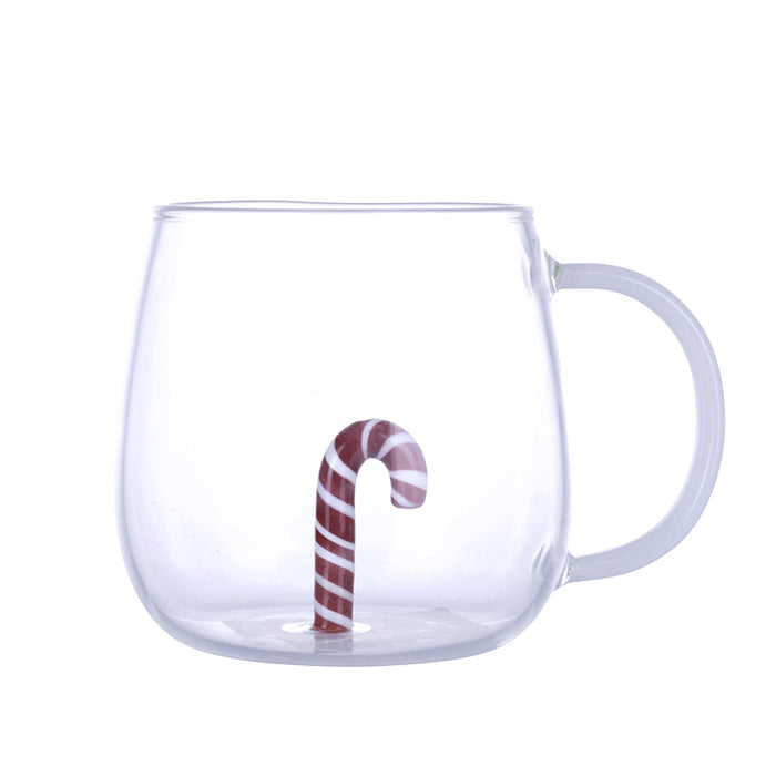 Mug "Candy Cane" in vetro borosilicato