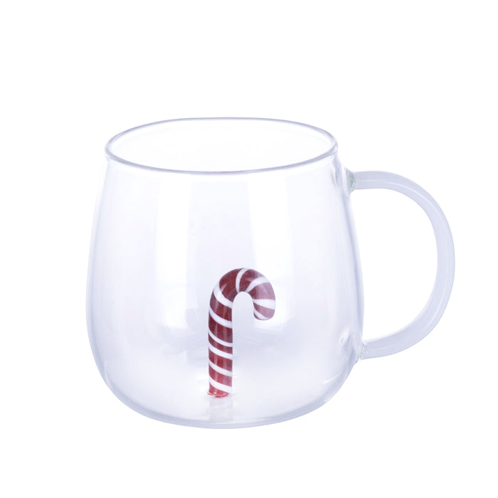Mug "Candy Cane" in vetro borosilicato