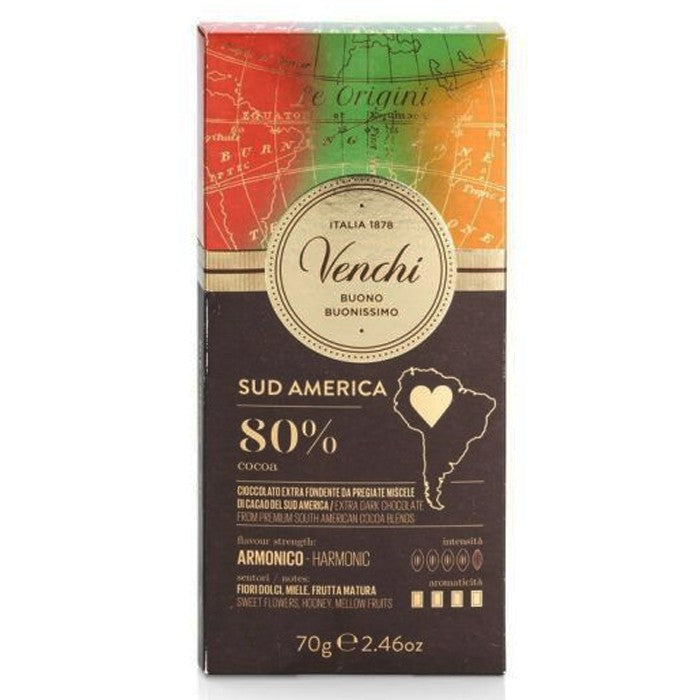 Dark chocolate bar 80% South America 70g