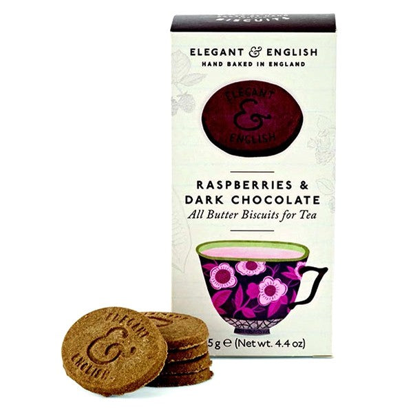 Chocolate and Raspberry tea biscuits 125g