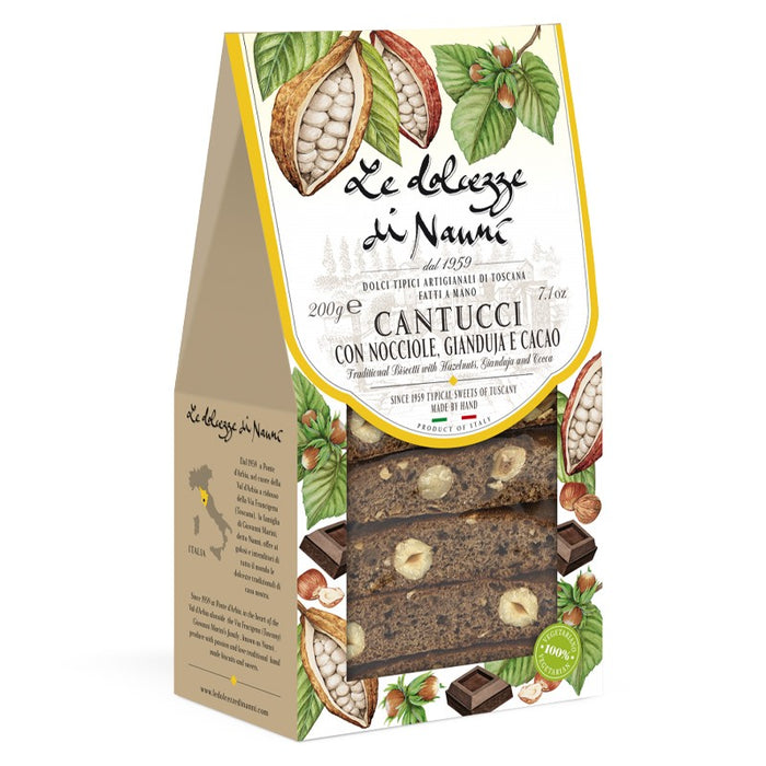 Cantucci Nocciole, Gianduja e Cacao 200g