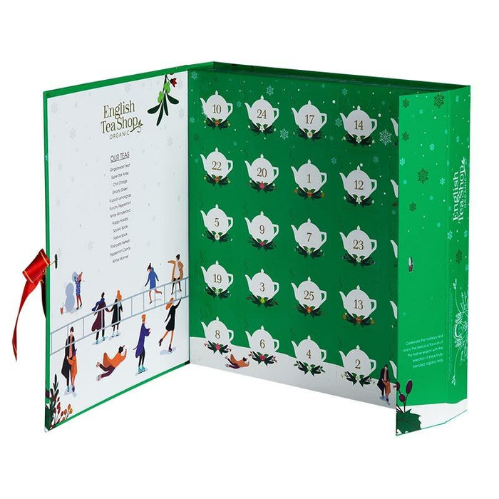 Green Advent Calendar with Tea and Herbal Teas