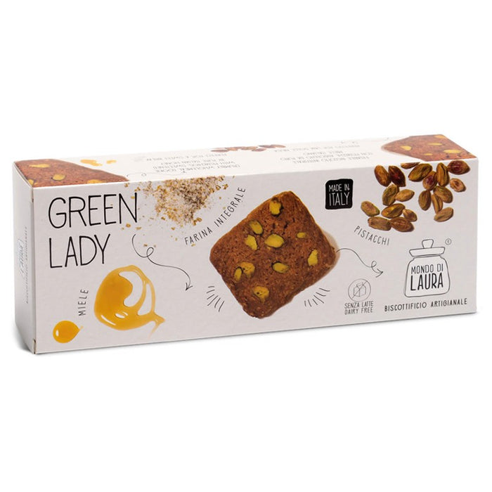 Wholemeal 'Green Lady' biscuits with Pistachio and Ginger 130g