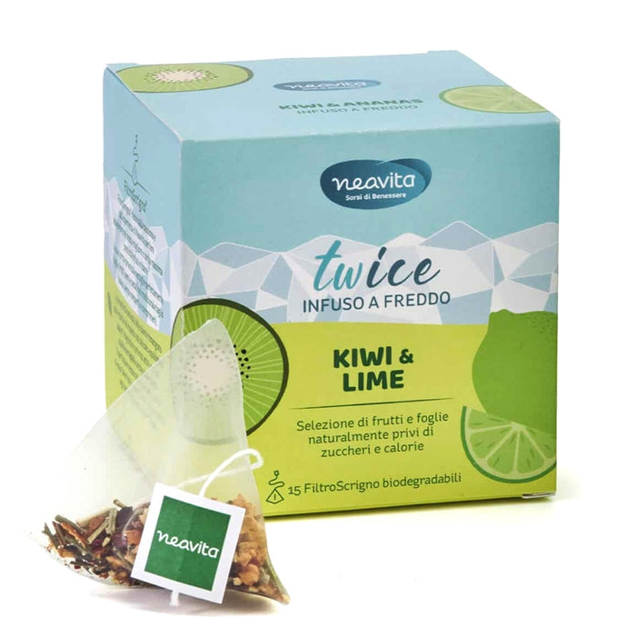 Cold herbal tea Twice Kiwi and Lime