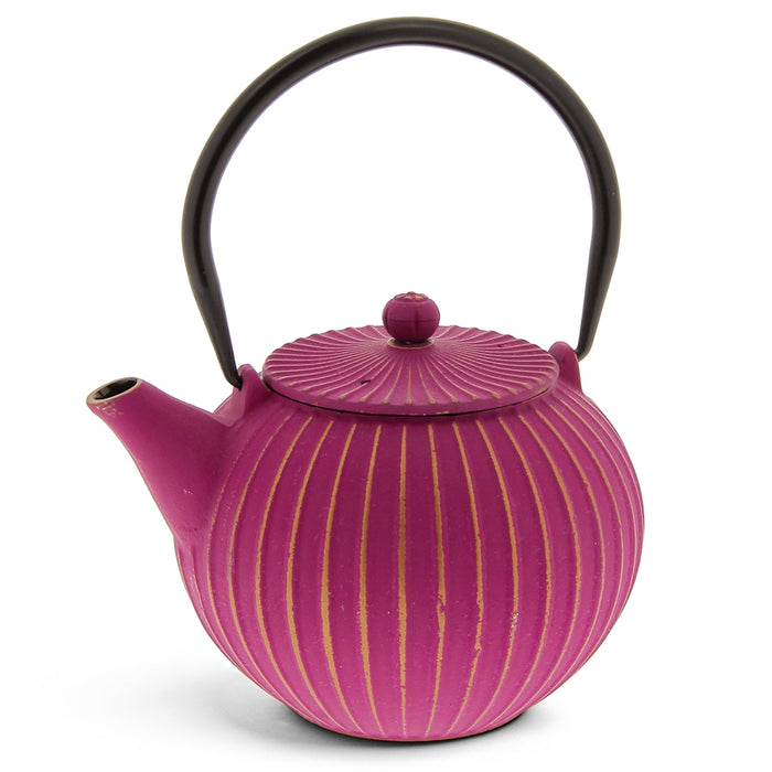 Fuchsia 'Nago' cast iron teapot