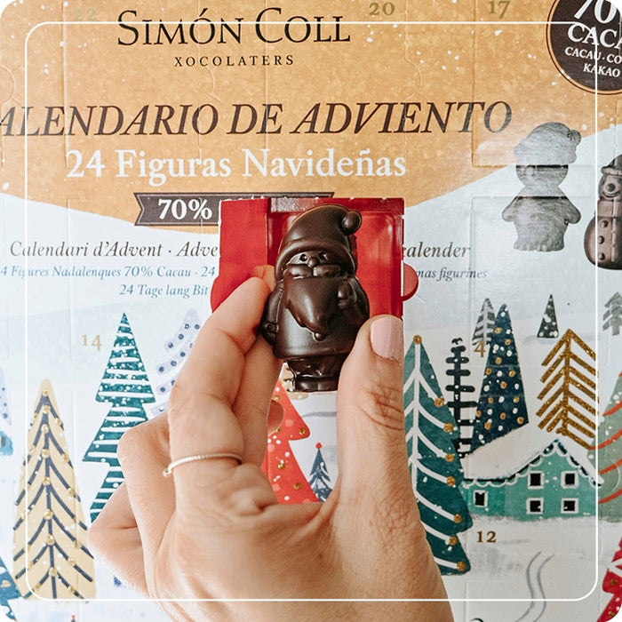 Calendario dell'Avvento 'Pattinaggio' con Cioccolatini fondenti 216g