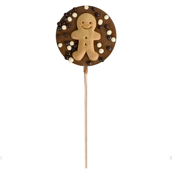 Chocolate Lollipop with Gingerbread Man 50g