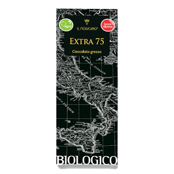 Dark chocolate bar of Modica extra 75% BIO 60g