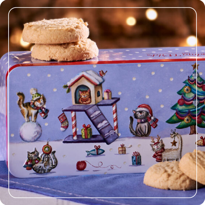 Scatola 'Christmas Party Cat' con biscotti 200g